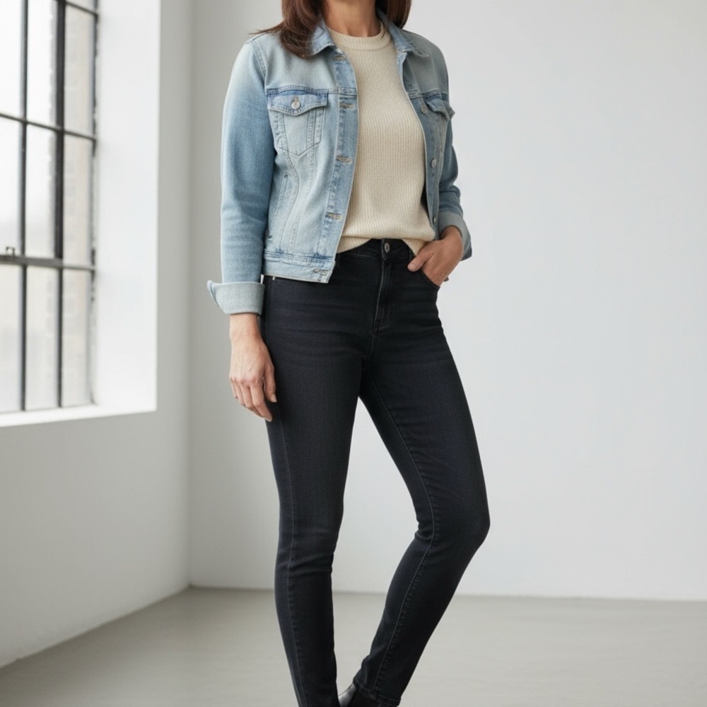 Time and Tru Women's Black Skinny Jeans - Picture 12 of 13